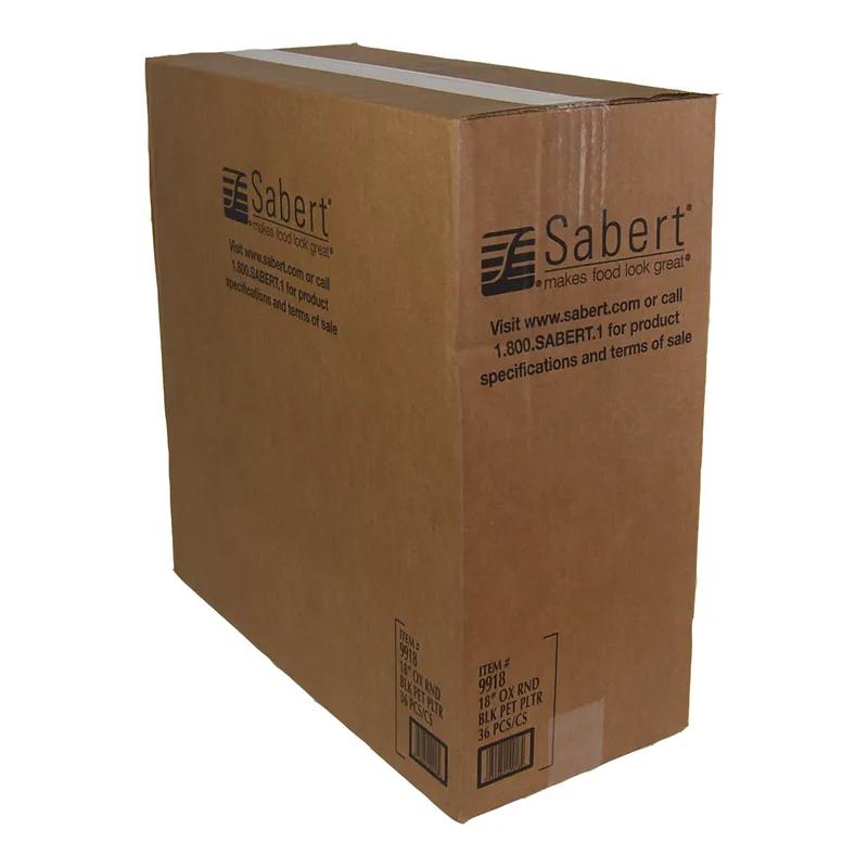 Serving Tray Base 18.13X0.88 IN PET Black Round 36/Case