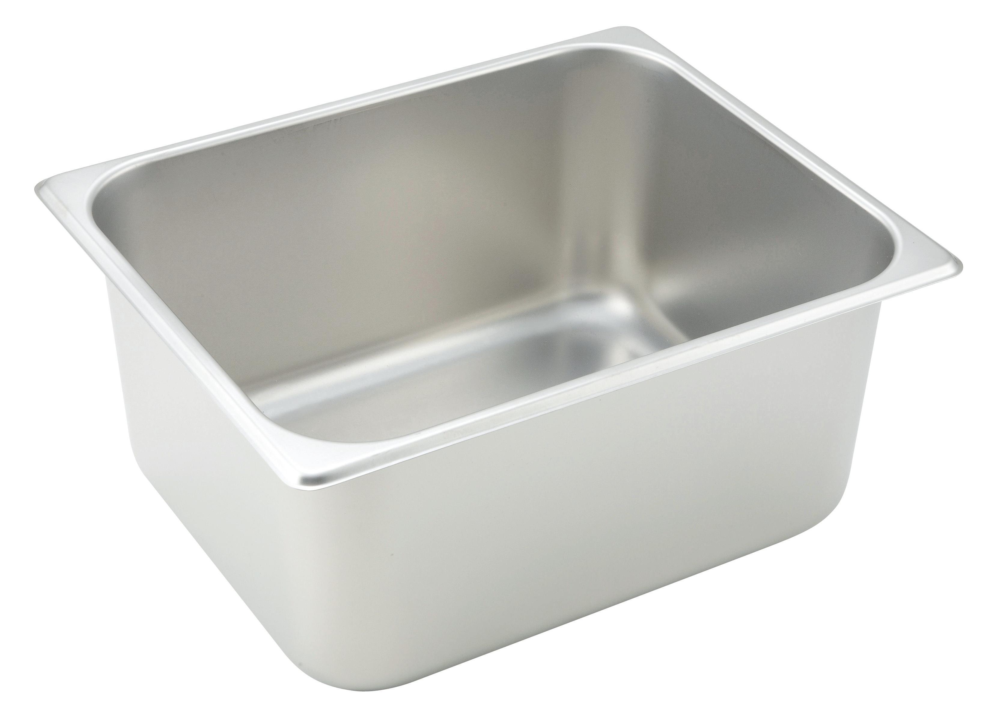 Steam Table Pan 1/2 Size 6 IN 18/8 Stainless Steel Rectangle 1/Each