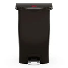 Streamline® Trash Can 20.62X13.00X31.88 IN 18 GAL Black Resin Step-On Front Step 1/Each