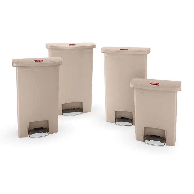 Streamline® Trash Can 20.62X13.00X31.88 IN 18 GAL Black Resin Step-On Front Step 1/Each