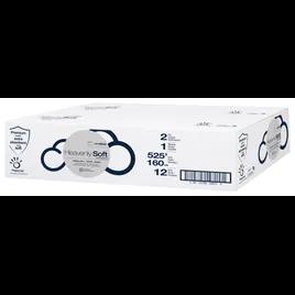 Toilet Paper & Tissue Roll 525 FT 2PLY Virgin Pulp White Jumbo (JRT) 8.98IN Roll 3.31IN Core Diameter 12/Case