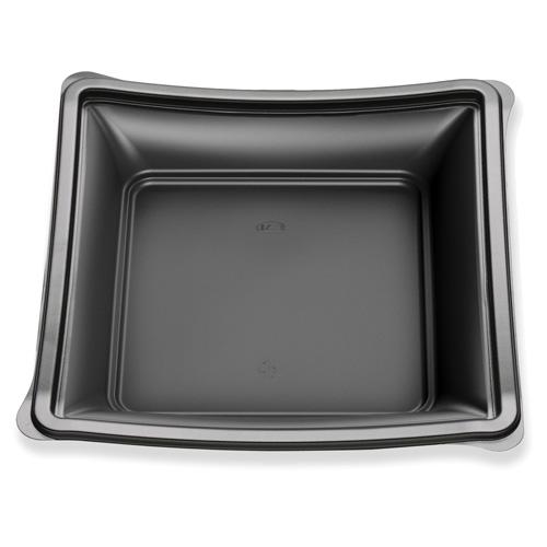 Plate 10 IN PS Black Square Deep 200/Case
