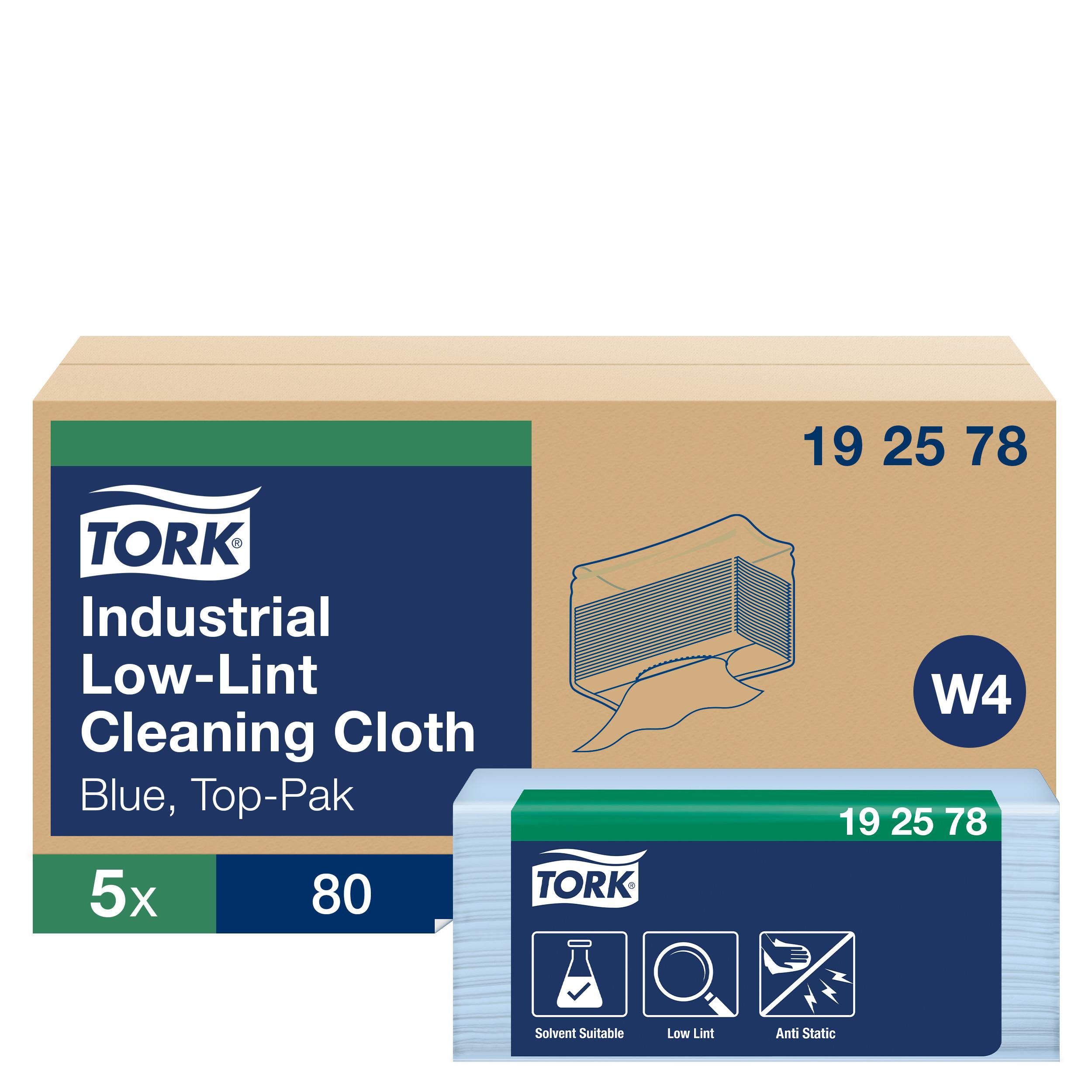 Tork Cleaning Wipe 15.354X12756 IN Folded: 4.252X12.756IN Paper Blue Multifold Refill Industrial 80 Count/Pack