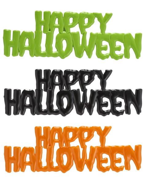 Cake & Cupcake Topper Pick Plastic Multicolor Happy Halloween 24/Pack
