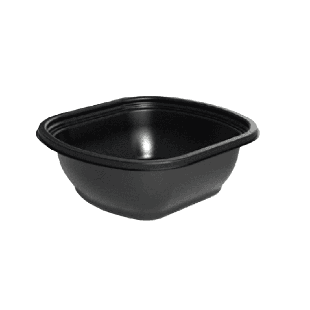 Thermosource Tooling Take-Out Container Base 6X6 IN PP Black Square 240/Case