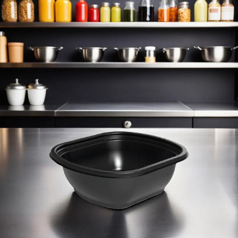 Thermosource Tooling Take-Out Container Base 6X6 IN PP Black Square 240/Case