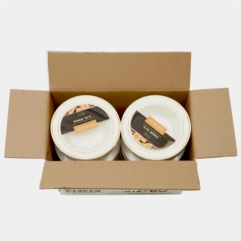 Soup Bowl 12 OZ Bone Gold Round 150/Case