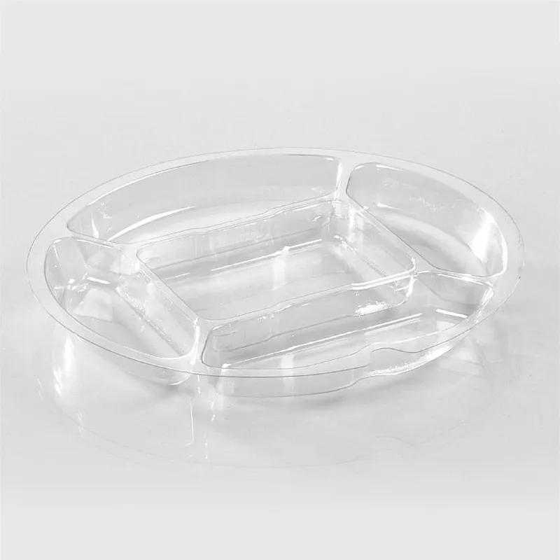 Insert 5.84 IN 5 Compartment PET Clear Round 896/Case