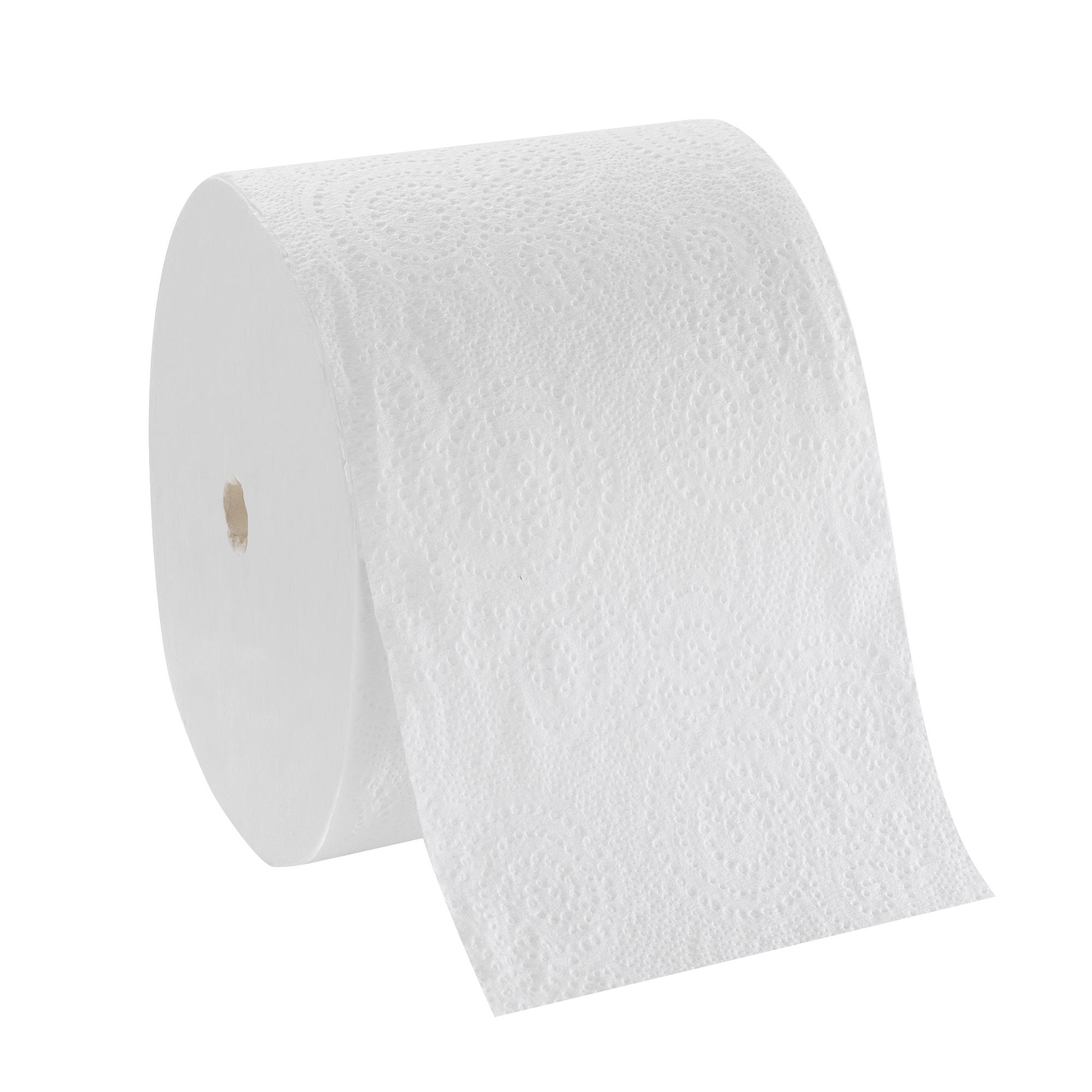 Compact® Toilet Paper & Tissue Roll 4X3.8 IN 2PLY White Embossed Premium High Capacity 660 Sheets/Roll 18 Rolls/Case