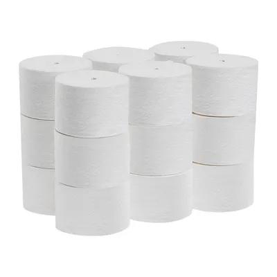 Compact® Toilet Paper & Tissue Roll 4X3.8 IN 2PLY White Embossed Premium High Capacity 660 Sheets/Roll 18 Rolls/Case