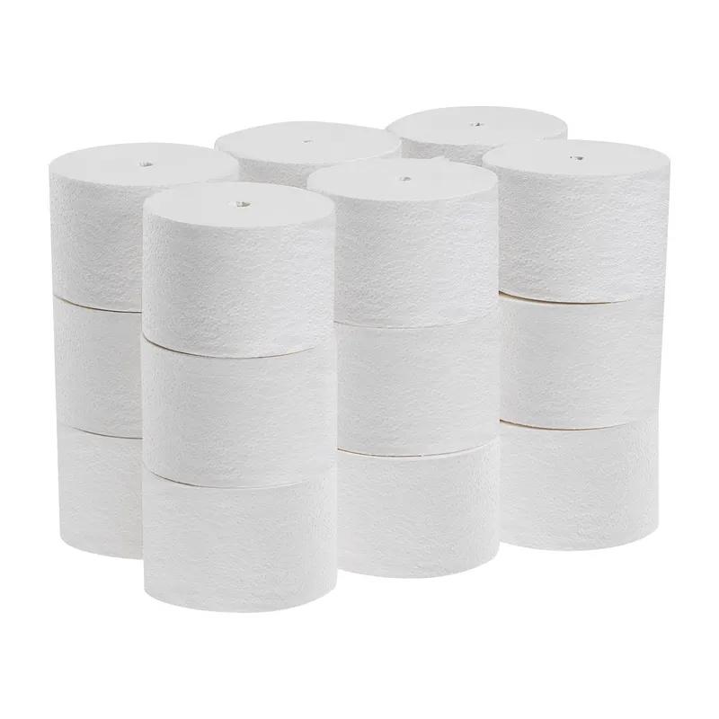 Compact® Toilet Paper & Tissue Roll 4X3.8 IN 2PLY White Embossed Premium High Capacity 660 Sheets/Roll 18 Rolls/Case