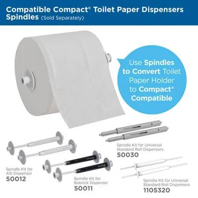 Compact® Toilet Paper & Tissue Roll 4X3.8 IN 2PLY White Embossed Premium High Capacity 660 Sheets/Roll 18 Rolls/Case