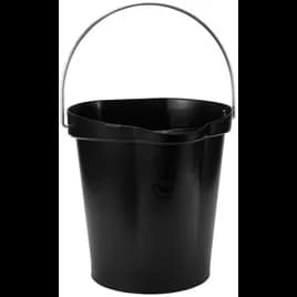 Vikan® Utility Bucket & Pail 12.8X13X13 IN 3.17 GAL Polypropylene (PP) Stainless Steel Black With Handle 1/Each
