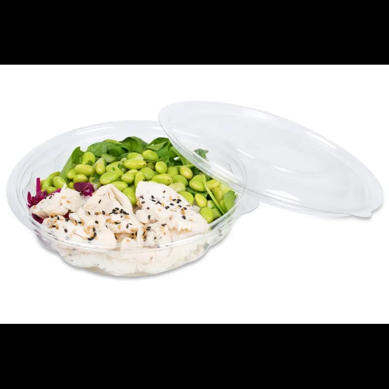 FreshServe® Lid Dome Medium (MED) PET Clear Round For Container 480/Case