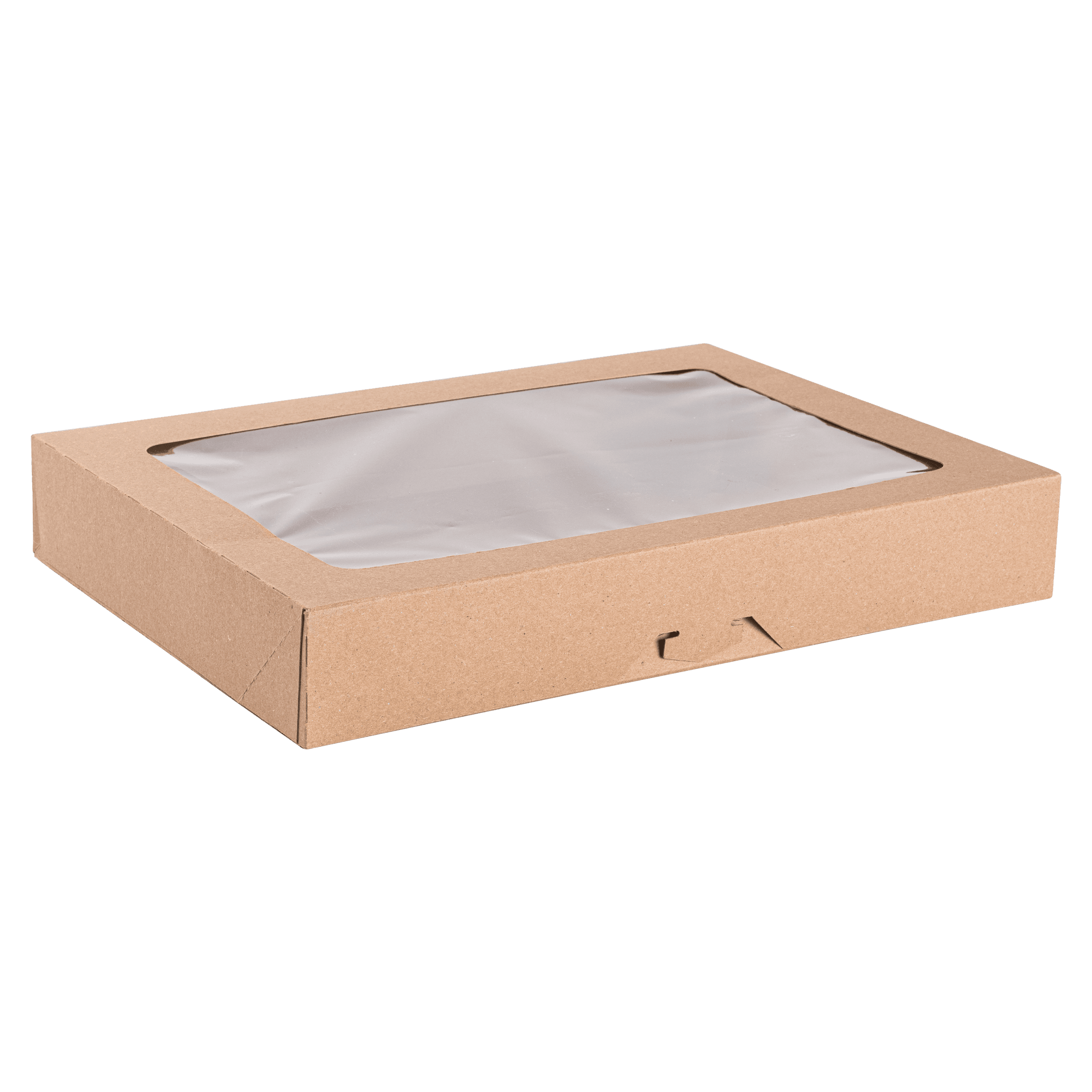 Donut Box 16X12X2.5 IN Kraft With Window 100/Case