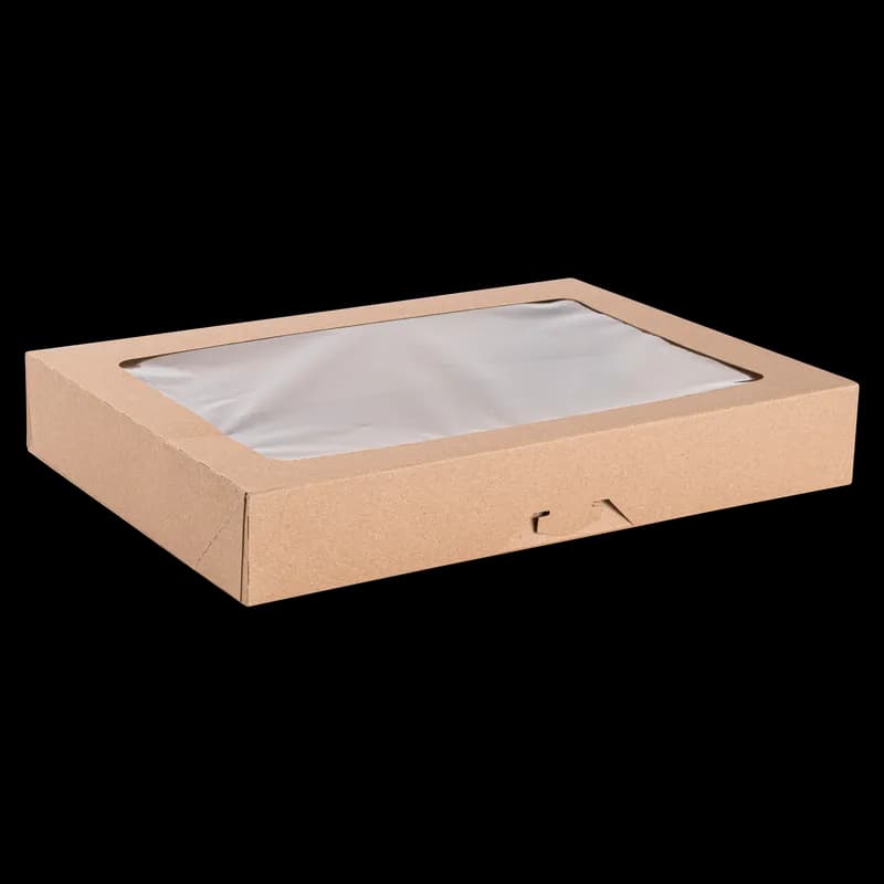 Donut Box 16X12X2.5 IN Kraft With Window 100/Case