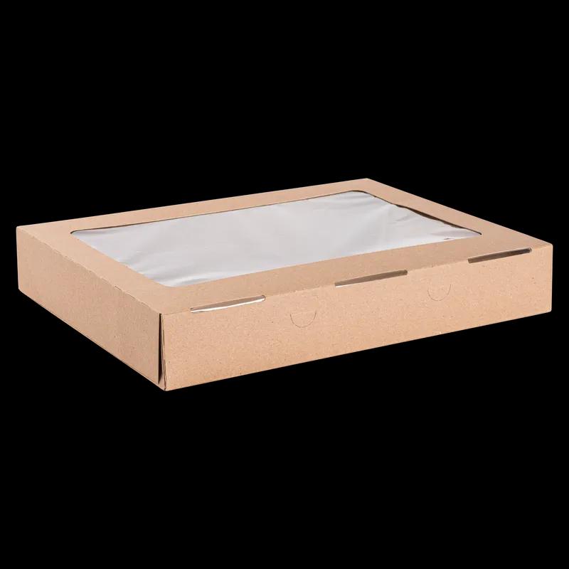 Donut Box 16X12X2.5 IN Corrugated Paperboard Kraft With Window 100/Case