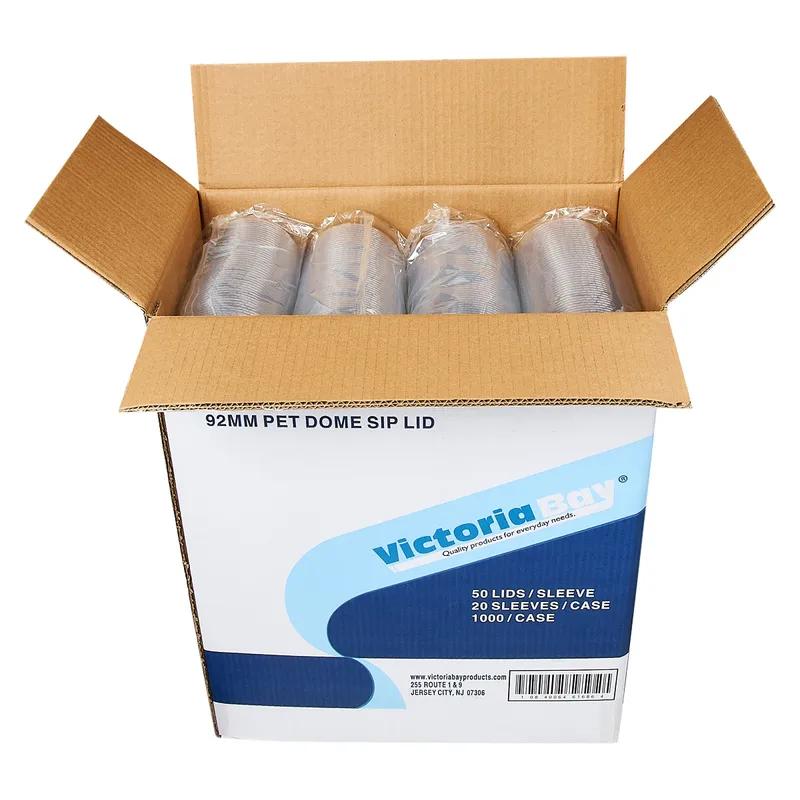 Victoria Bay 92 Series Lid Dome PET Clear For 12 OZ Cold Cup Sip Through 1000/Case