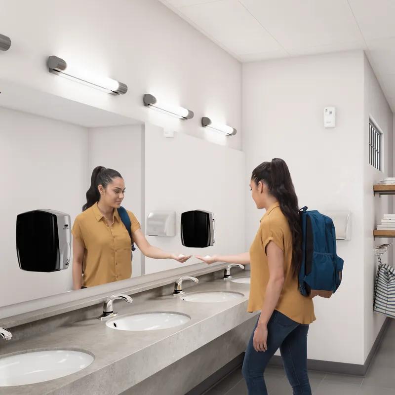 Soap Dispenser 5.25X5.18X10.86 IN Black Chrome Plastic Wall Mount 1/Each