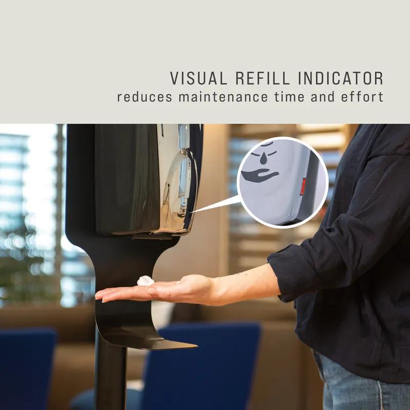 Soap Dispenser 5.25X5.18X10.86 IN Black Chrome Plastic Wall Mount 1/Each