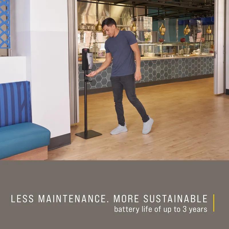 Soap Dispenser 5.25X5.18X10.86 IN Black Chrome Plastic Wall Mount 1/Each