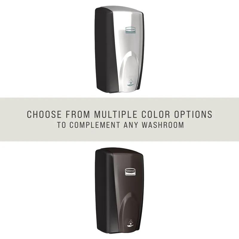 Soap Dispenser 5.25X5.18X10.86 IN Black Chrome Plastic Wall Mount 1/Each