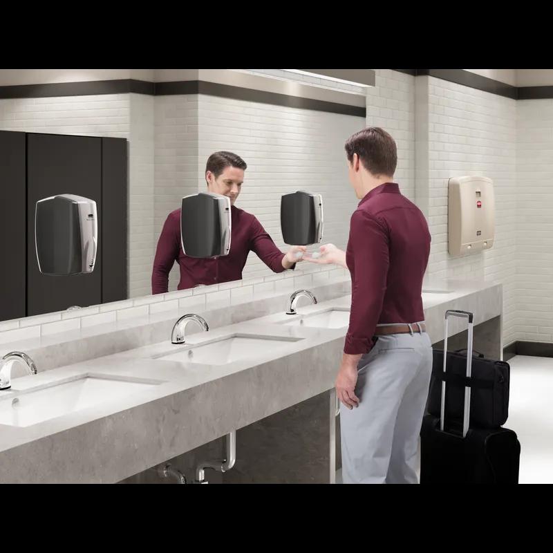 Soap Dispenser 5.25X5.18X10.86 IN Black Chrome Plastic Wall Mount 1/Each