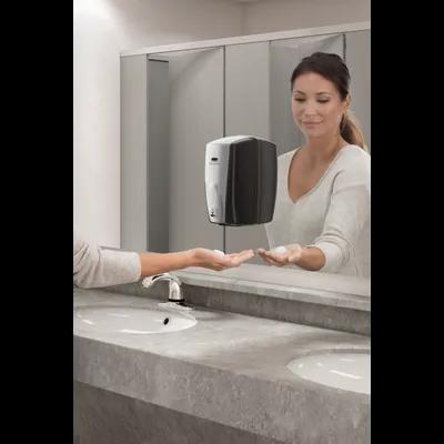 Soap Dispenser 5.25X5.18X10.86 IN Black Chrome Plastic Wall Mount 1/Each