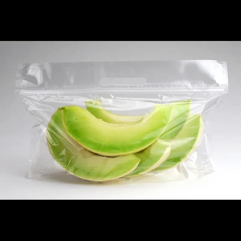 Melon Bag 15X6X7.5+2 IN OPP CPP 2MIL Clear With Reclosable Closure With Die Cut Handles Bottom Gusset 250/Case