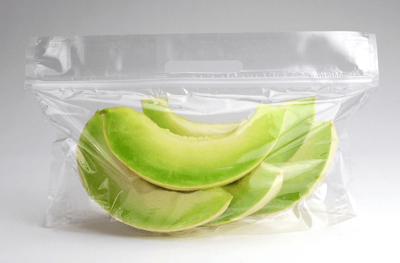 Melon Bag 15X6X7.5+2 IN OPP CPP 2MIL Clear With Reclosable Closure With Die Cut Handles Bottom Gusset 250/Case