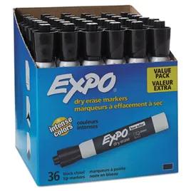 Expo® Dry Erase Marker Black Low-Odor Broad Chisel Tip 36/Box