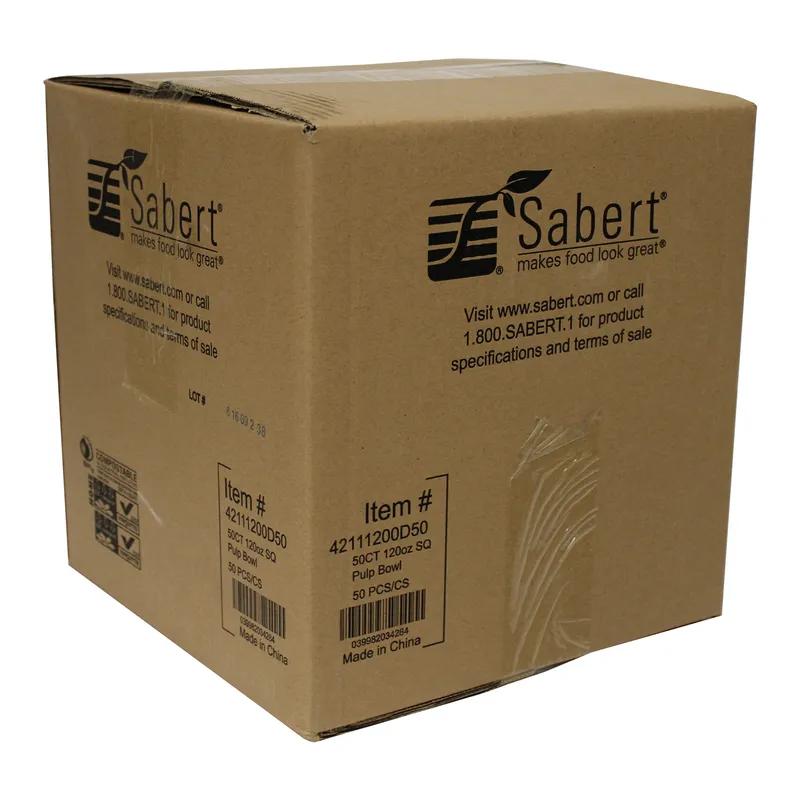 Bowl 120 OZ Pulp Fiber Kraft Square 50/Case