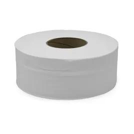 Victoria Bay Toilet Paper & Tissue Roll 3.3 IN 2PLY Virgin Paper White Embossed Jumbo Jr (JRT) 12 Rolls/Case
