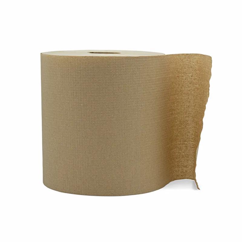 Victoria Bay Roll Paper Towel 7.88IN X800FT 1PLY Recycled Paper Kraft Hardwound Embossed Universal 6 Rolls/Case