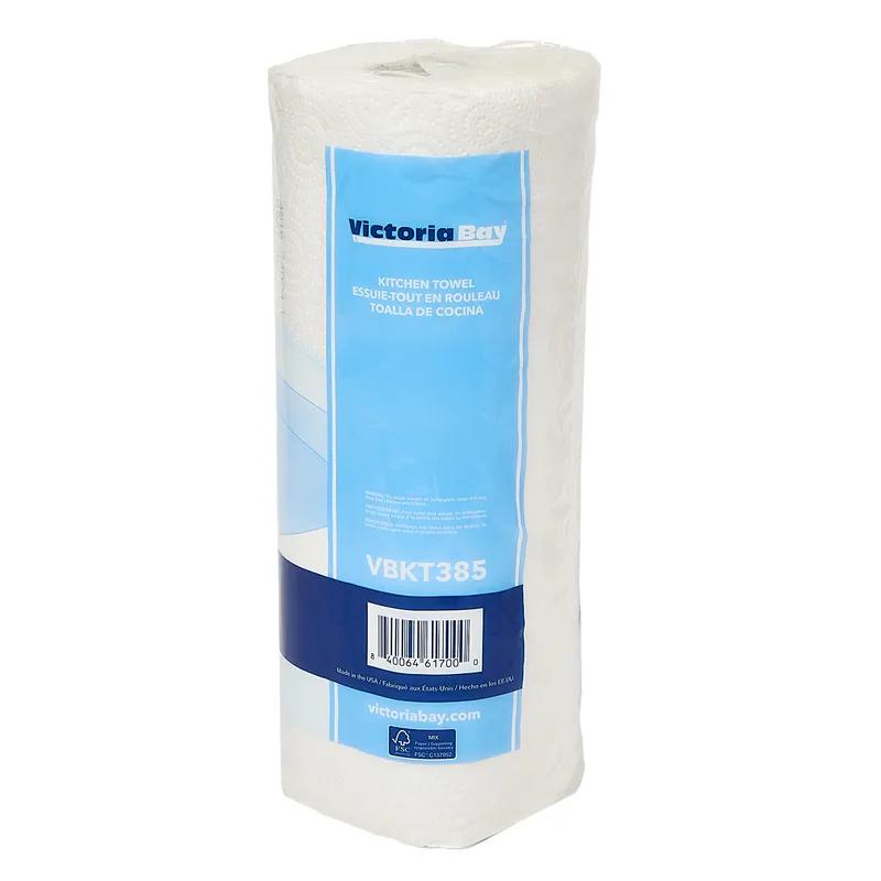 Victoria Bay Household & Kitchen Roll Paper Towel 10.98 IN 2PLY Virgin Paper White Embossed 85 Sheets/Roll 30 Rolls/Case