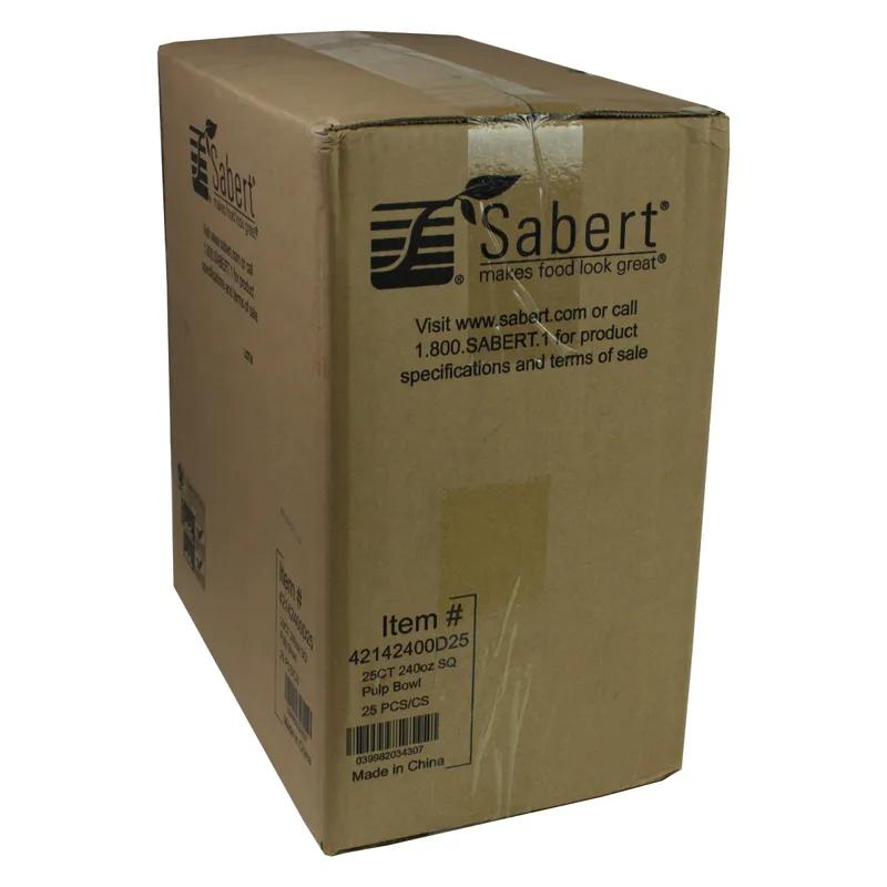 Bowl 240 OZ Pulp Fiber Kraft Square 25/Case