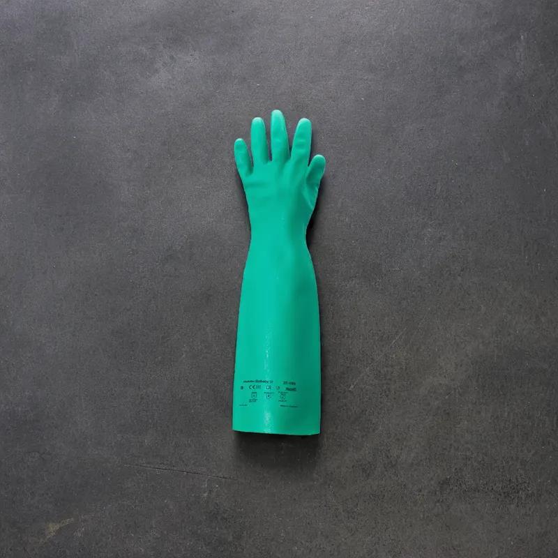 Chemicals Gloves XL 18 IN Green 22MIL Nitrile Rubber Chemical Resistant 1 Count/Pack 12 Packs/Case 12 Count/Case