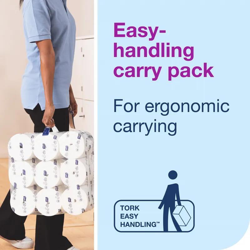 Tork OptiServe® Toilet Paper & Tissue Roll T7 4X3.66 IN 250 FT 2PLY White Embossed Coreless Refill 750 Sheets/Roll