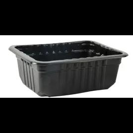 Meat Take-Out Container Base 8.75X6.72 IN PP Black Rectangle Microwave Safe 3640/Pallet