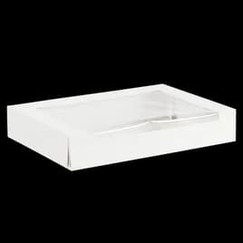 Donut Box 11.5X8X2 IN SBS Paperboard White Waterfall With Window 150/Case