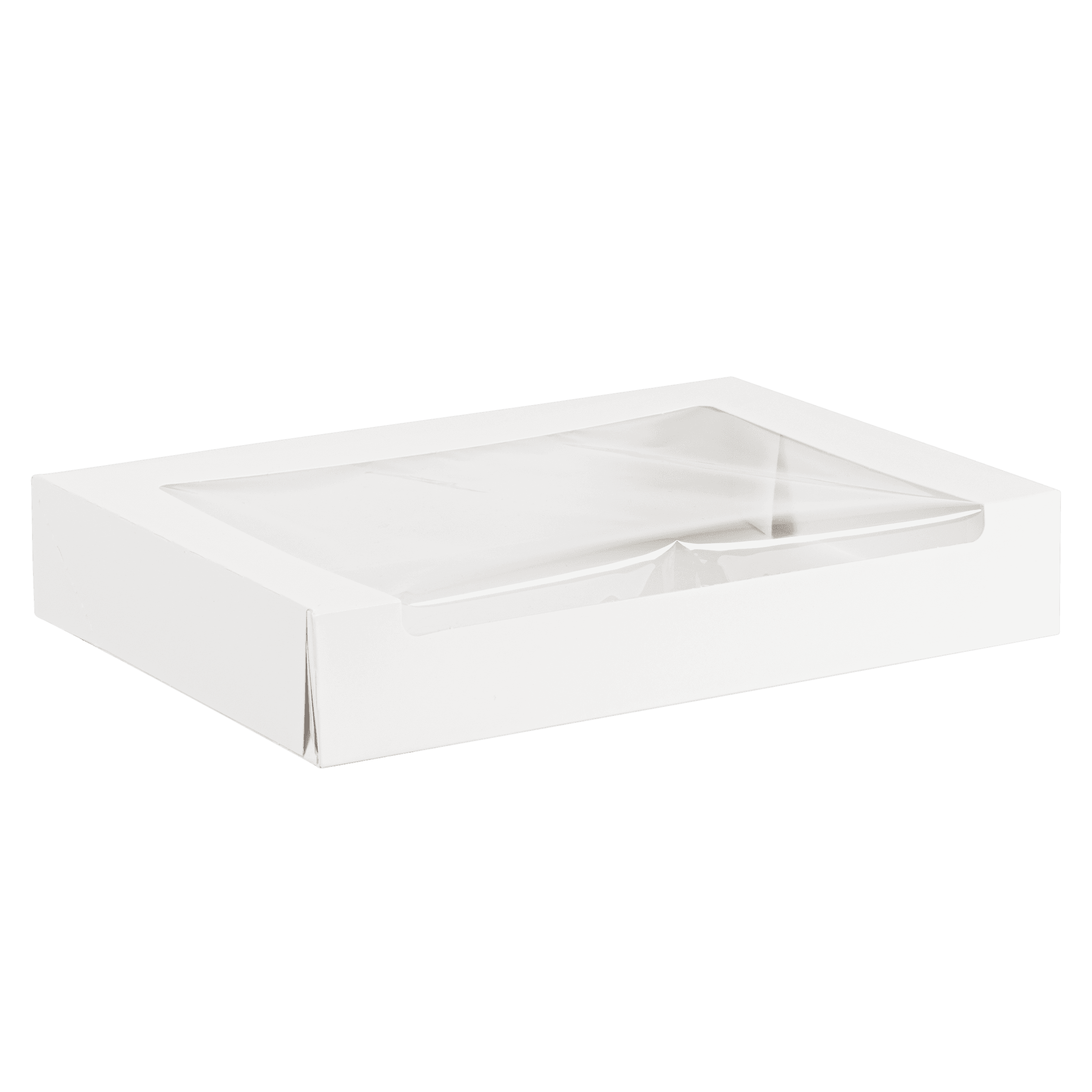 Donut Box 11.5X8X2 IN SBS Paperboard White Waterfall With Window 150/Case