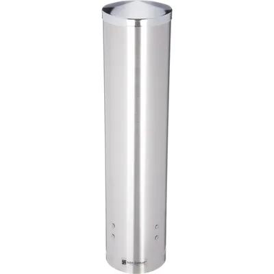 Cup Dispenser 6-12 OZ Flat-Bottom Cups and 4.5-7 OZ Cone Water Cups 17.25X4.50X4.50 IN Stainless Steel Pull-Type 1/Each