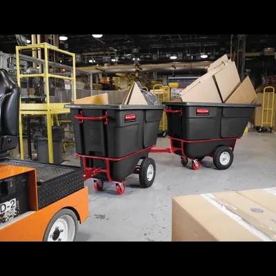 Brute® Utility Tilt Truck 1 Cubic Foot Black Red Heavy Duty Towable Trainable Rotomolded 1/Each