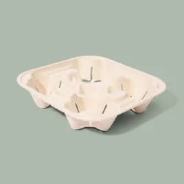 Cup Carrier 4 Compartment Sugarcane 300/Case