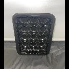 Meatball Serving Tray Base 8.75X6.72X1.8 IN PP Black 3920/Pallet