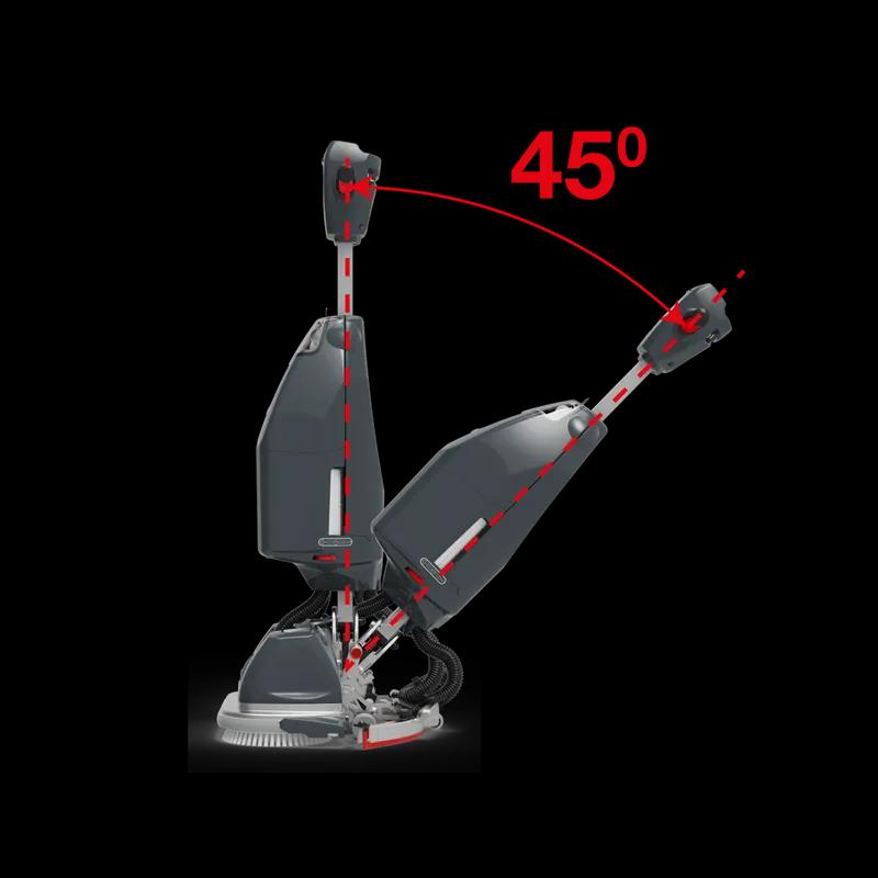NUC 244NX Floor Scrubber 1 GAL 18IN 36v Ultra Compact Lithium-Ion Battery 1/Each