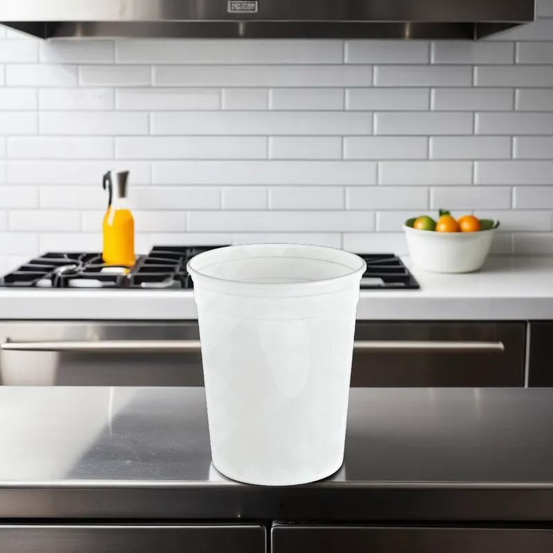 Value Line Deli Container Base 32 OZ PP White Round Microwave Safe Stackable Leak Resistant 500/Case