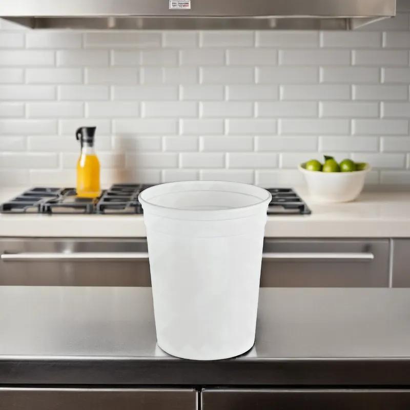 Value Line Deli Container Base 32 OZ PP White Round Microwave Safe Stackable Leak Resistant 500/Case