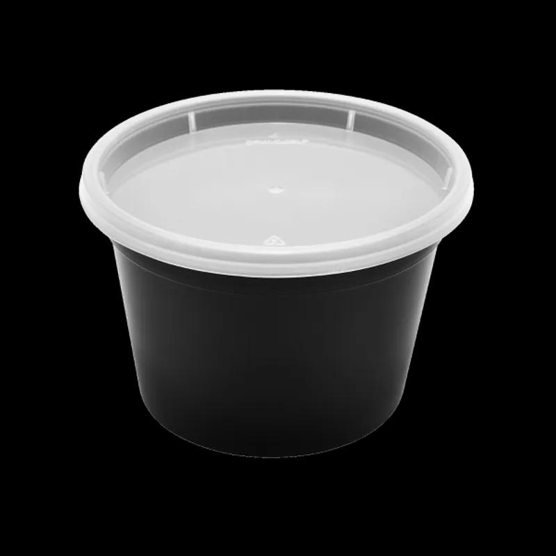 Karat® Deli Container Base & Lid Combo 16 OZ PP Black Injection Molded 240/Case