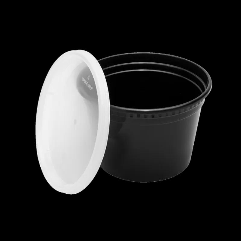 Karat® Deli Container Base & Lid Combo 16 OZ PP Black Injection Molded 240/Case